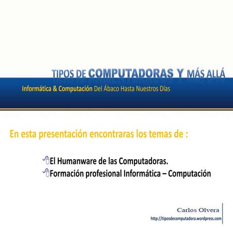 Humanware de las Computadoras | PPTX