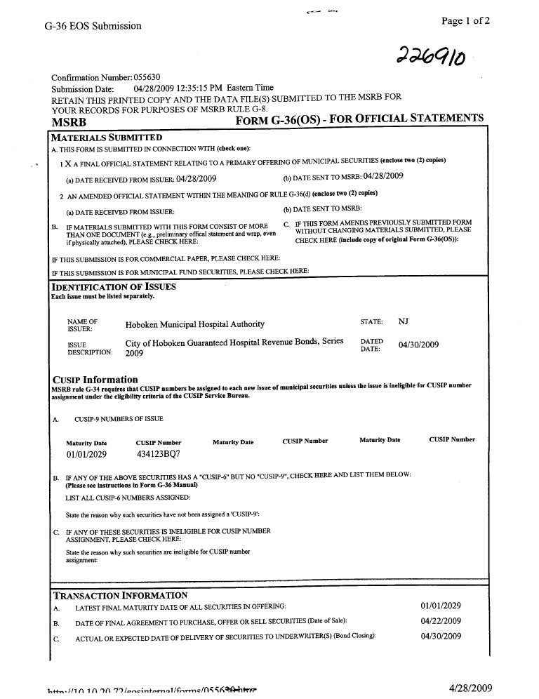 Humc Bond Prospectus 2009