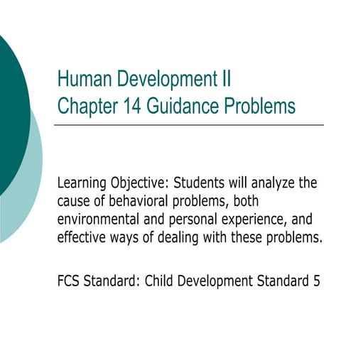 Human Development II - Guidance Problems