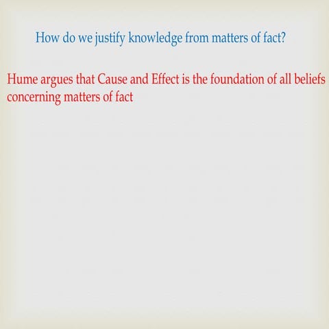 Hume On Causality - short summary details | PDF