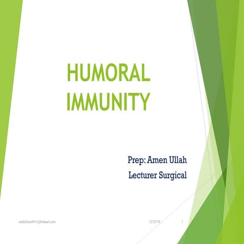 Humoral immunity