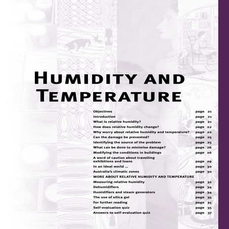 Humidity and temperature
