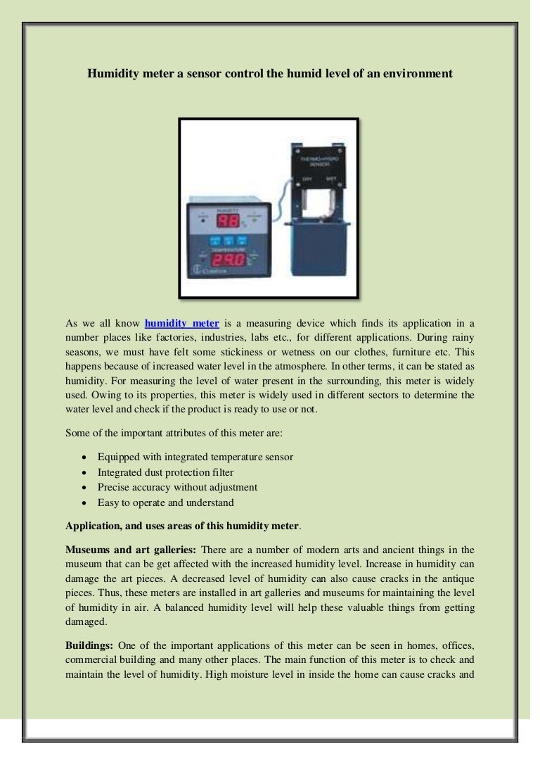 meter to check humidity