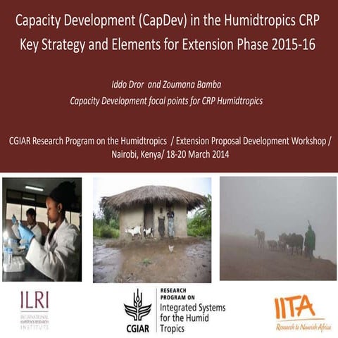 Capacity Development (CapDev) in the Humidtropics CRP: Key Strategy and Eleme...
