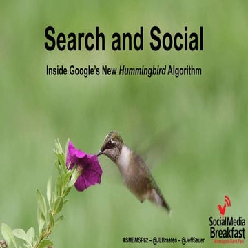 Google Hummingbird in a Social Media World