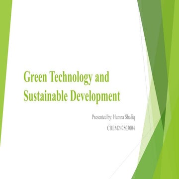 Green Technology and Sustainable Development | PPTX