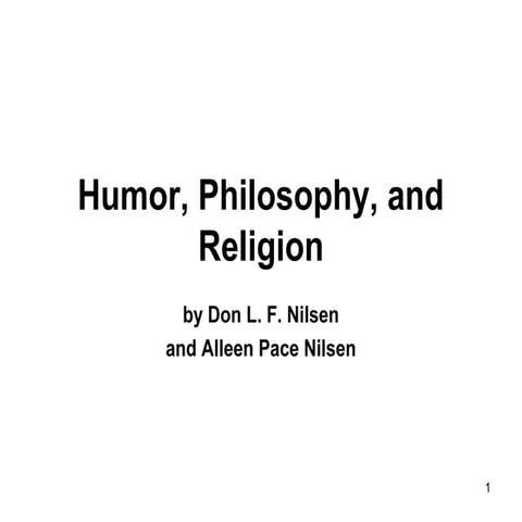 Humor, Philosophy, and Religion