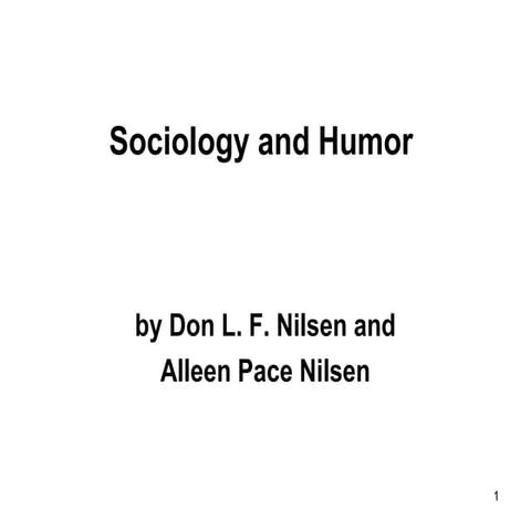 Sociology and Humor