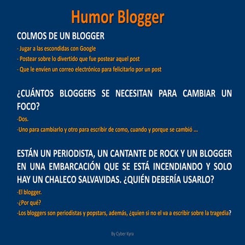 Humor blogger