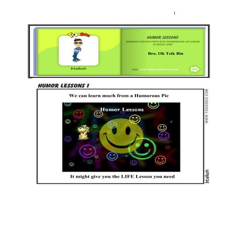 Humor Lessons (a pictorial e book) | PDF