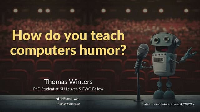 How do you teach computers humor + Text Generators as Creative Partners (May ...