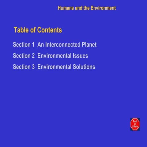 Humsns And The Environment