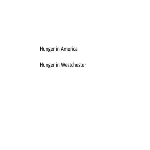 Hunger in america | PPTX