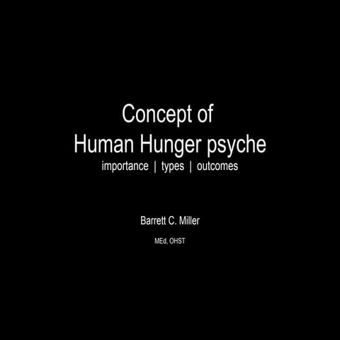 Human Pschology - hungers