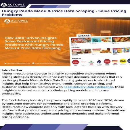 Hungry Panda Menu & Price Data Scraping - Solve Pricing Problems.pptx