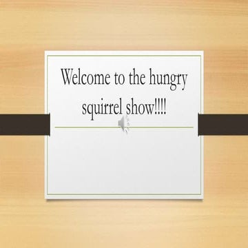 Hungry squrriel show