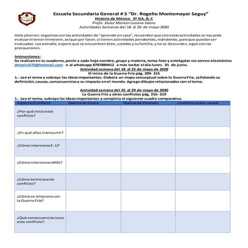 H univ 18 al 29 mAyo 3° G, A B C