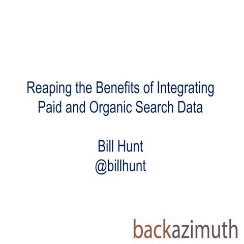 Paid and Organic Search Co-Optimization