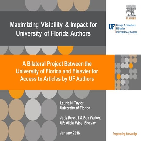 Maximizing Visibility & Impact for University of Florida Authors