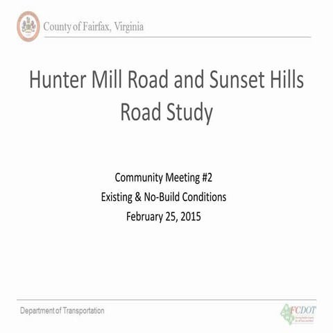 Hunter Mill Road and Sunset Hills Road Study