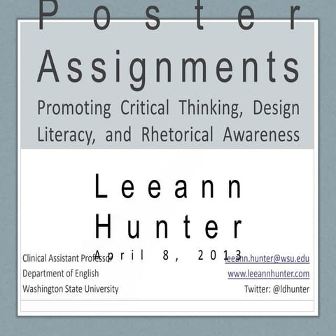 Poster Assignments | PPTX