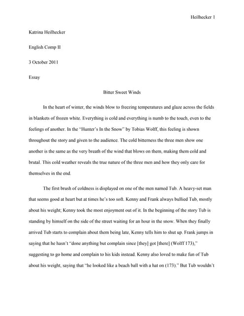 Hunters In The Snow Essay Huntersinthesnowessayphpappthumbnailjpgcb Best Essay Topics For High School also Essays On English Language Do My Assignment University