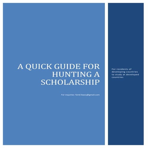 Hunting a scholarship ( courtesy : Farid Fawzy)