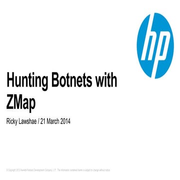 Hunting Botnets with Zmap
