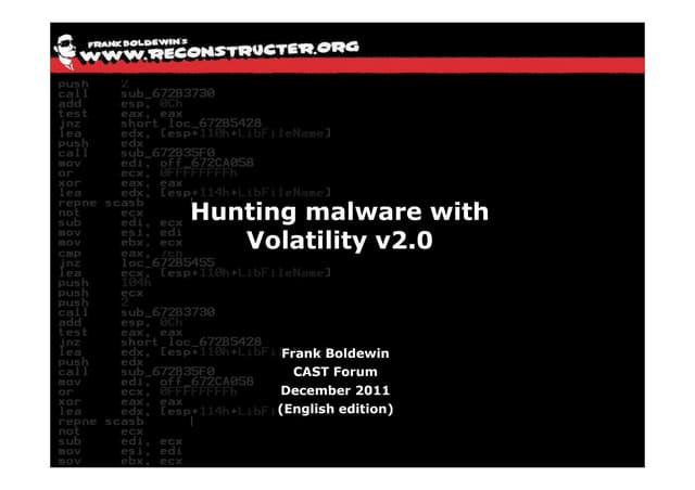 Hunting malware with volatility v2.0