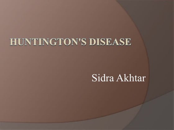 Huntington’s disease | PPT | Brain and Nervous System Disorders ...