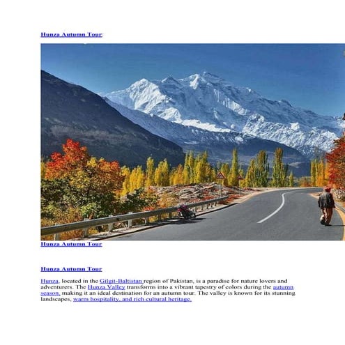 Hunza. Hunza Valley Gilgit Baltistan Pakistan | DOCX
