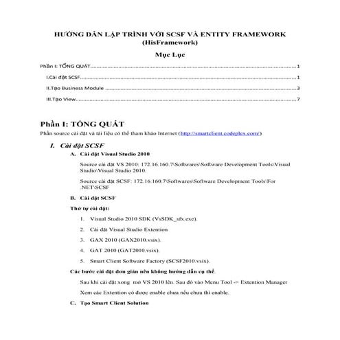 Hướng dẫn lập trình với SCSF phần I (smart client software factory)