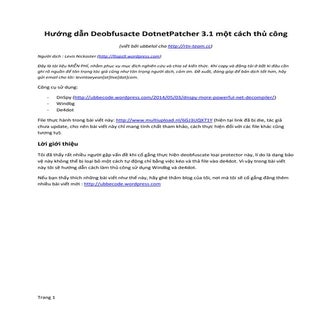 Hướng dẫn deobfuscate DotnetPatcher...