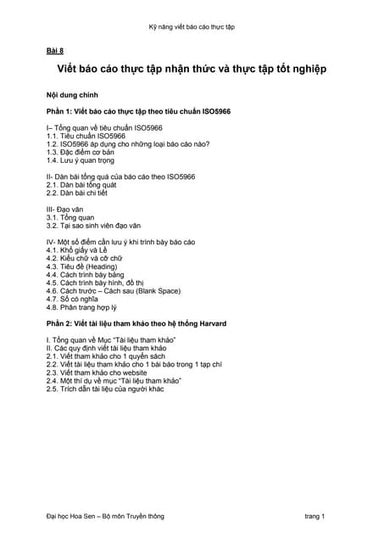 Hướng dẫn làm báo cáo theo chuẩn ISO 5966