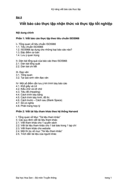 Hướng dẫn làm báo cáo theo chuẩn ISO 5966