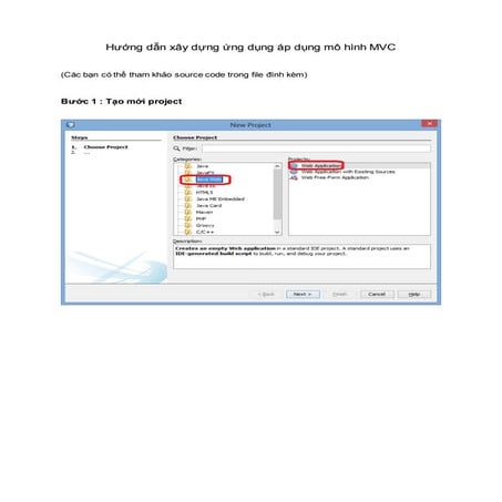Hướng dẫn xây dựng ứng dụng web theo mô hình MVC bằng ngôn ngữ Java