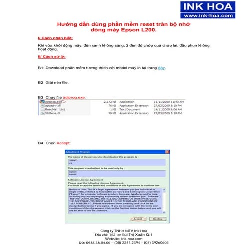 Huong dan reset muc l200 epson