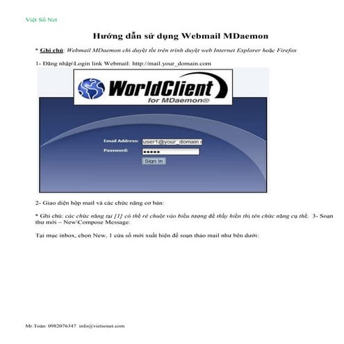 Huong dan su dung webmail mdeamon