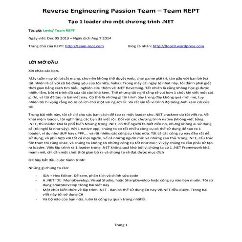 Hướng dẫn tạo Loader trong .NET - bản dịch