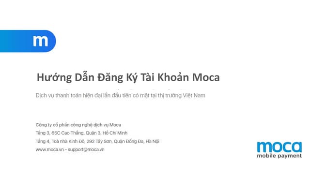 HƯỚNG DẪN ĐĂNG KÝ TÀI KHOẢN MOCA