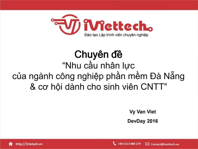 [DevDay 2016] Da Nang Software Industry & Job Opportunities for Students - Sp...