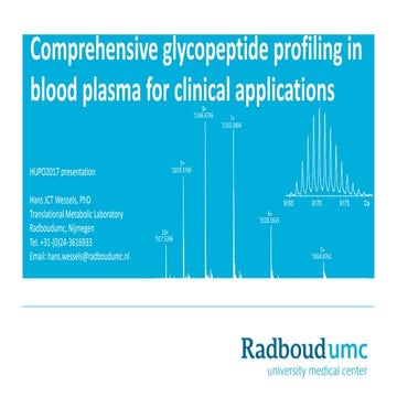 Hupo2017 wessels mb2021 Glycopeptide profiling