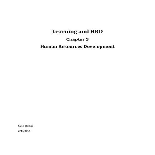 Hurd 601 learning and hrd