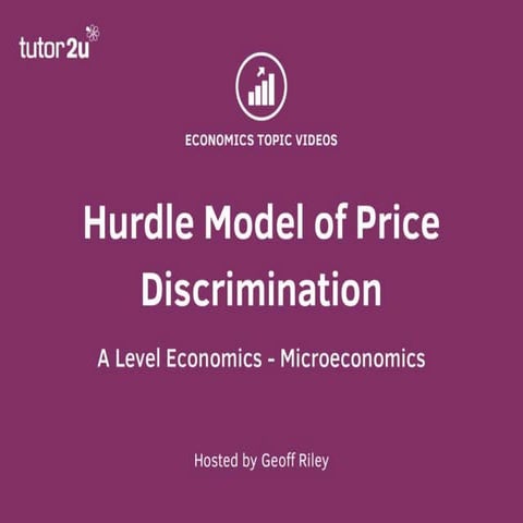 Hurdle Model of Price Discrimination