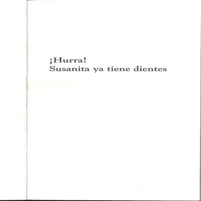 Hurra susanita ya tiene dientes libro