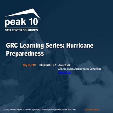 Hurricane Preparedness for Business Continuity - GRC Learning Series
