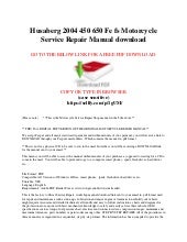 Husaberg 2004 450 650 fe fs motorcy...