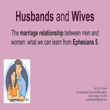 Husband and Wives Ephesians 5