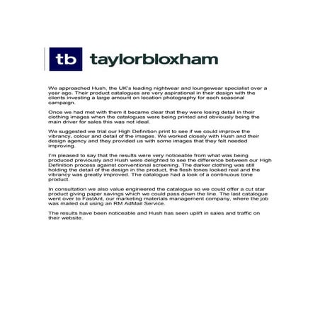 Hush homewear - its not just about the printing