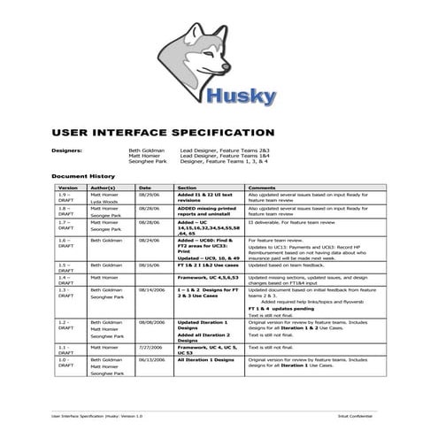 Intuit | Husky Ui Spec